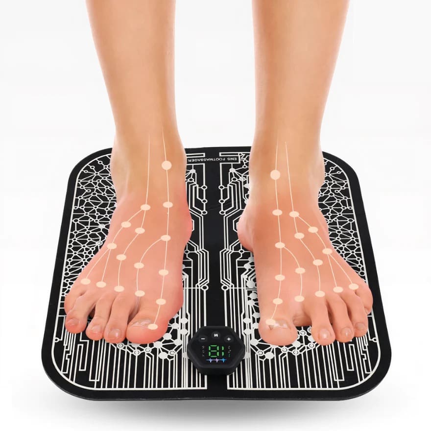 PainPurge Foot Therapy Pad in use